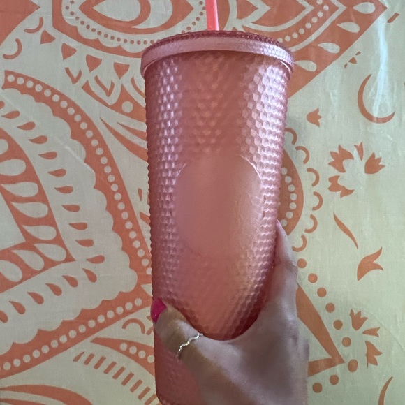 BRAND NEW WITH TAGS! STARBUCKS pink lemonade soft touch studded tumbler set - Picture 7 of 7